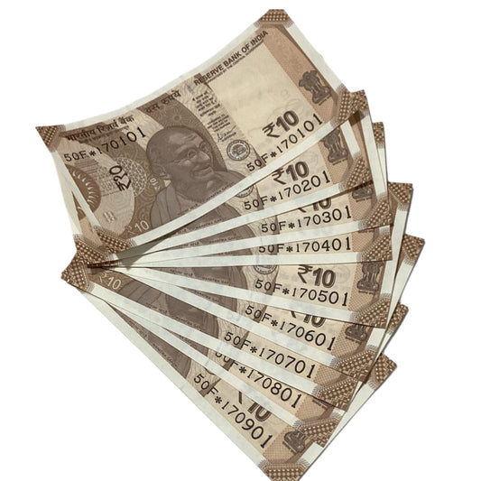 Rs 10 star birthday notes 170101  following different months governor shaktikant das rare collectible - Collection Bazzar