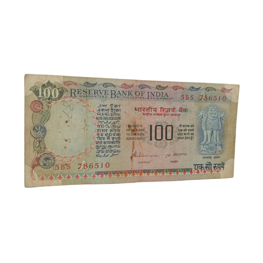 Rs 100 Note Starting 786 Holy Number | Signed by S Venkatraman Rare Collectible Items - Collection Bazzar