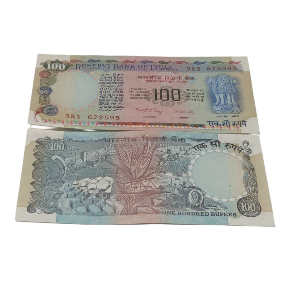Rs 100 Note Pink Beauty Single Note ₹500 | Rare Collectible Items - Collection Bazzar