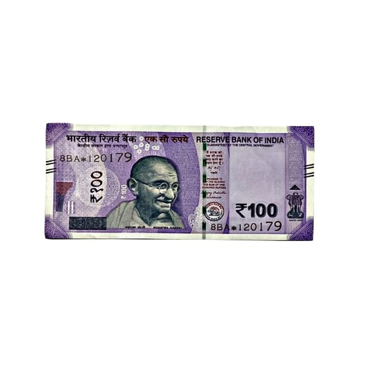 Rs 100 Birthday Date note 12.01.79 lucky & collectible indian currency - Collection Bazzar