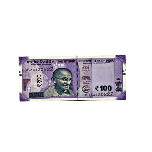 Rs 100 Birthday Date note 12.02.22 lucky & collectible indian currency - Collection Bazzar