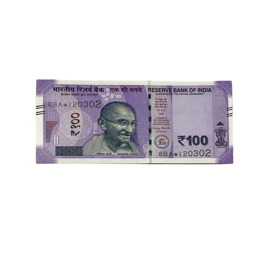 Rs 100 Birthday Date note 12.03.02` lucky & collectible indian currency - Collection Bazzar