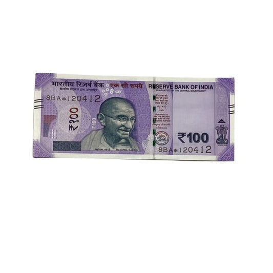 Rs 100 Birthday Date note 12.04.12 lucky & collectible indian currency - Collection Bazzar