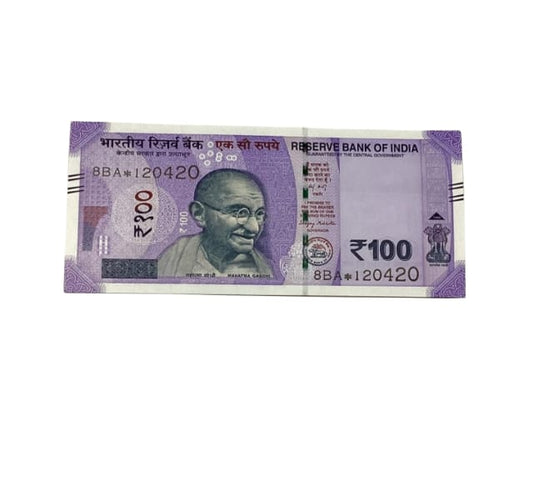 Rs 100 Birthday Date note 12.04.20 lucky & collectible indian currency - Collection Bazzar