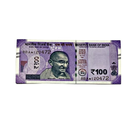 Rs 100 Birthday Date note 12.04.72 lucky & collectible indian currency - Collection Bazzar
