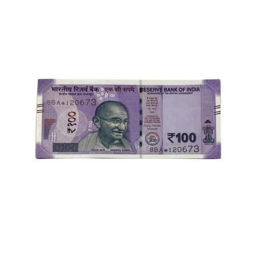 Rs 100 Birthday Date note 12.06.73 lucky & collectible indian currency - Collection Bazzar