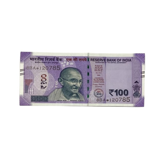 Rs 100 Birthday Date note 12.07.85 lucky & collectible indian currency - Collection Bazzar