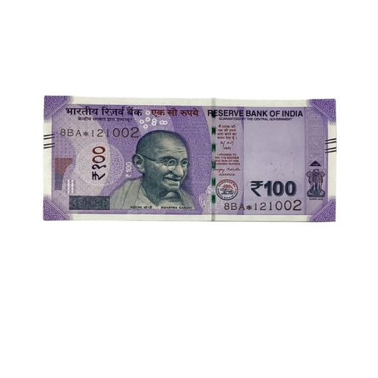 Rs 100 Birthday Date note 12.10.02` lucky & collectible indian currency - Collection Bazzar