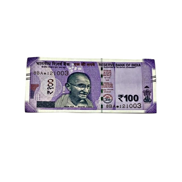 Rs 100 Birthday Date note 12.10.03 lucky & collectible indian currency - Collection Bazzar