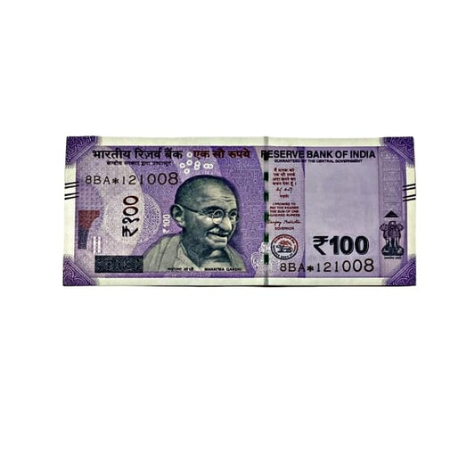 Rs 100 Birthday Date note 12.10.08 lucky & collectible indian currency - Collection Bazzar