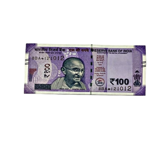 Rs 100 Birthday Date note 12.10.12 lucky & collectible indian currency - Collection Bazzar