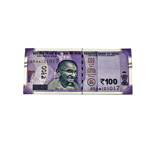 Rs 100 Birthday Date note 12.10.17 lucky & collectible indian currency - Collection Bazzar