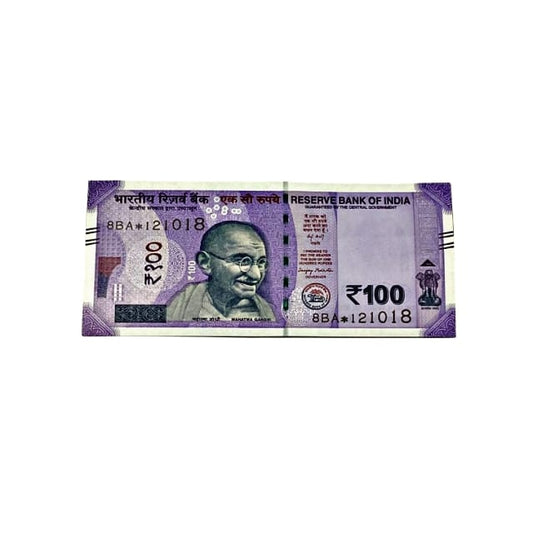 Rs 100 Birthday Date note 12.10.18 lucky & collectible indian currency - Collection Bazzar