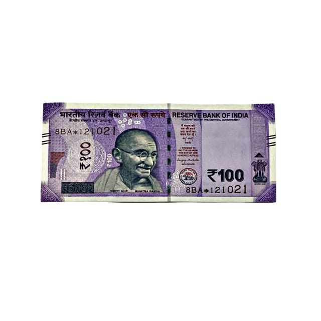Rs 100 Birthday Date note 12.10.21 lucky & collectible indian currency - Collection Bazzar