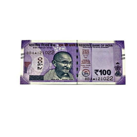 Rs 100 Birthday Date note 12.10.22 lucky & collectible indian currency - Collection Bazzar