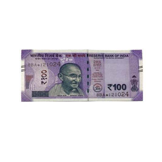 Rs 100 Birthday Date note 12.10.24 lucky & collectible indian currency - Collection Bazzar