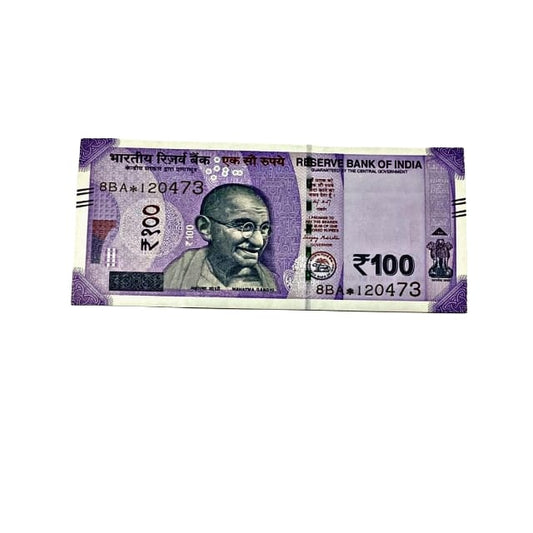 Rs 100 Birthday Date note 12.04.73 lucky & collectible indian currency - Collection Bazzar