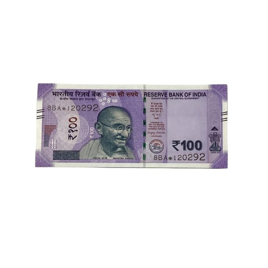Rs 100 Birthday Date note 12.02.92 lucky & collectible indian currency - Collection Bazzar