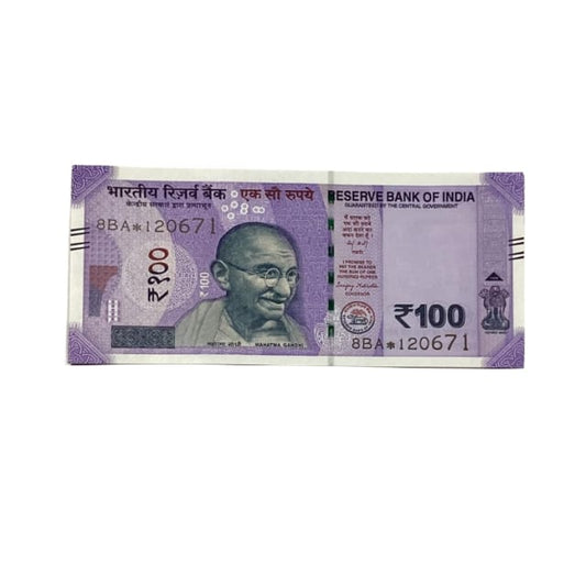 Rs 100 Birthday Date note 12.06.71 lucky & collectible indian currency - Collection Bazzar