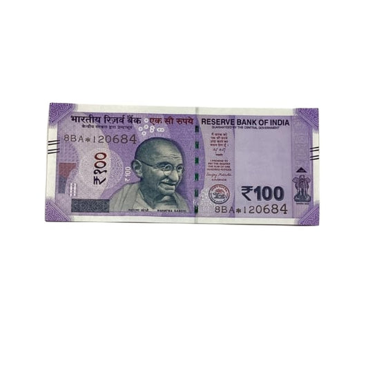 Rs 100 Birthday Date note 12.06.84 lucky & collectible indian currency - Collection Bazzar