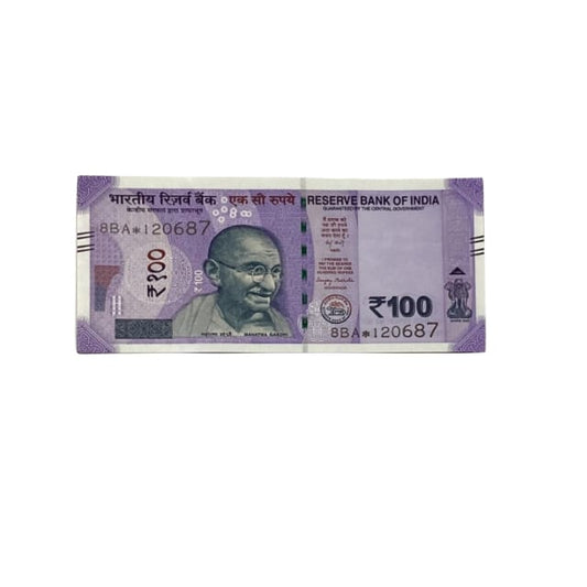 Rs 100 Birthday Date note 12.06.87 lucky & collectible indian currency - Collection Bazzar