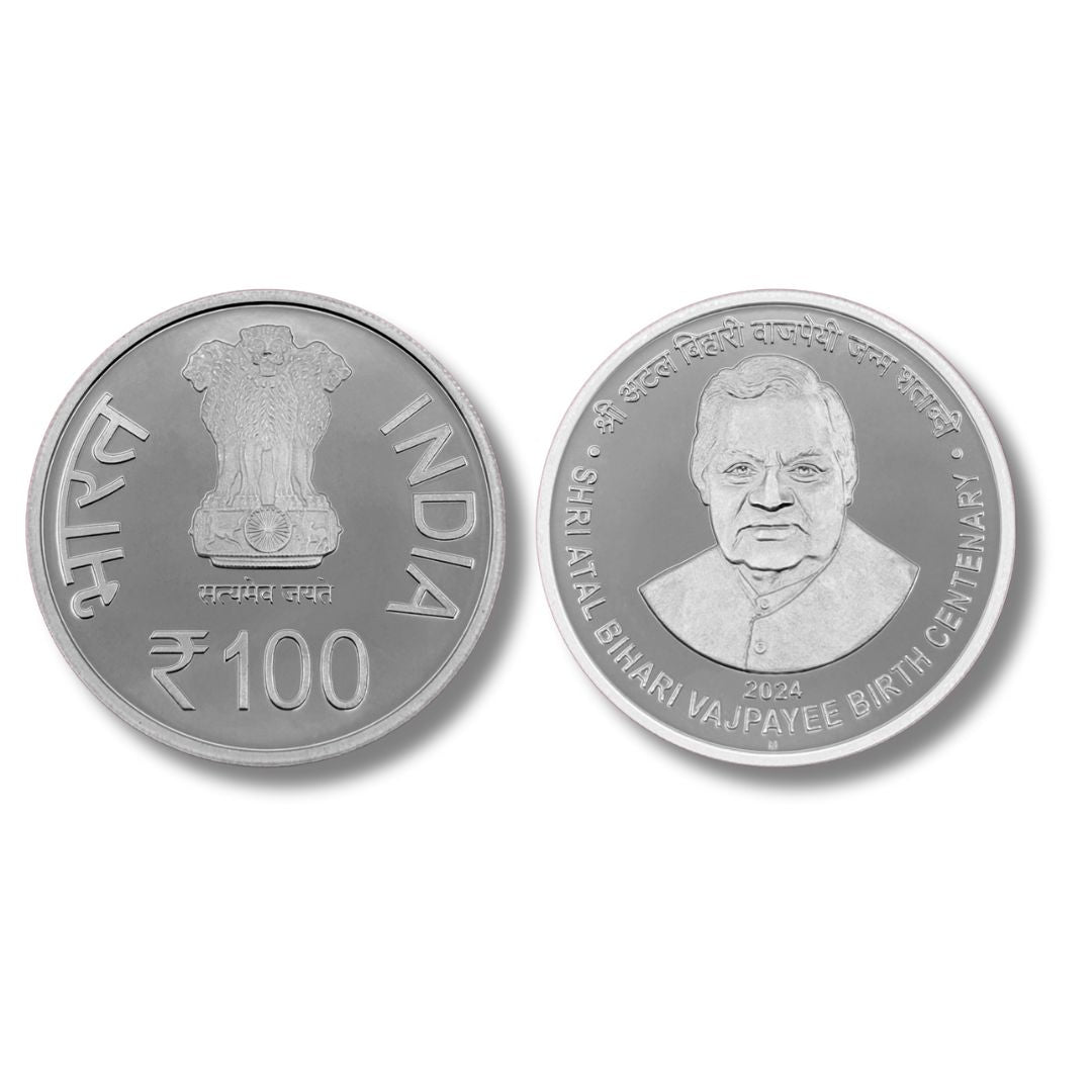 Rs 100 Coin Shri Atal Bihari Vajpayee Year 2024 Commemorative Coin Proof Set - Collection Bazzar