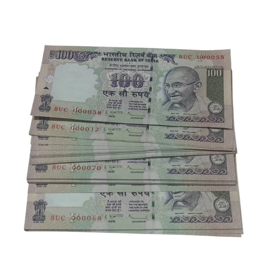 Rs 100 Note Starting Lower Note Number Each Note ₹400 | Signed by D. Subbarao | Rare Collectible Items - Collection Bazzar