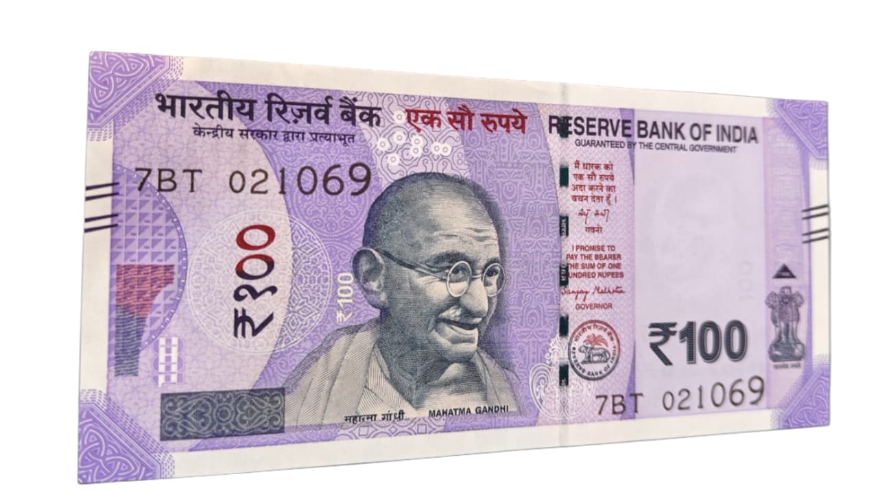 Rs 100 note Mahatma Gandhi Jayanti date 021069 date extremely rare note - Collection Bazzar