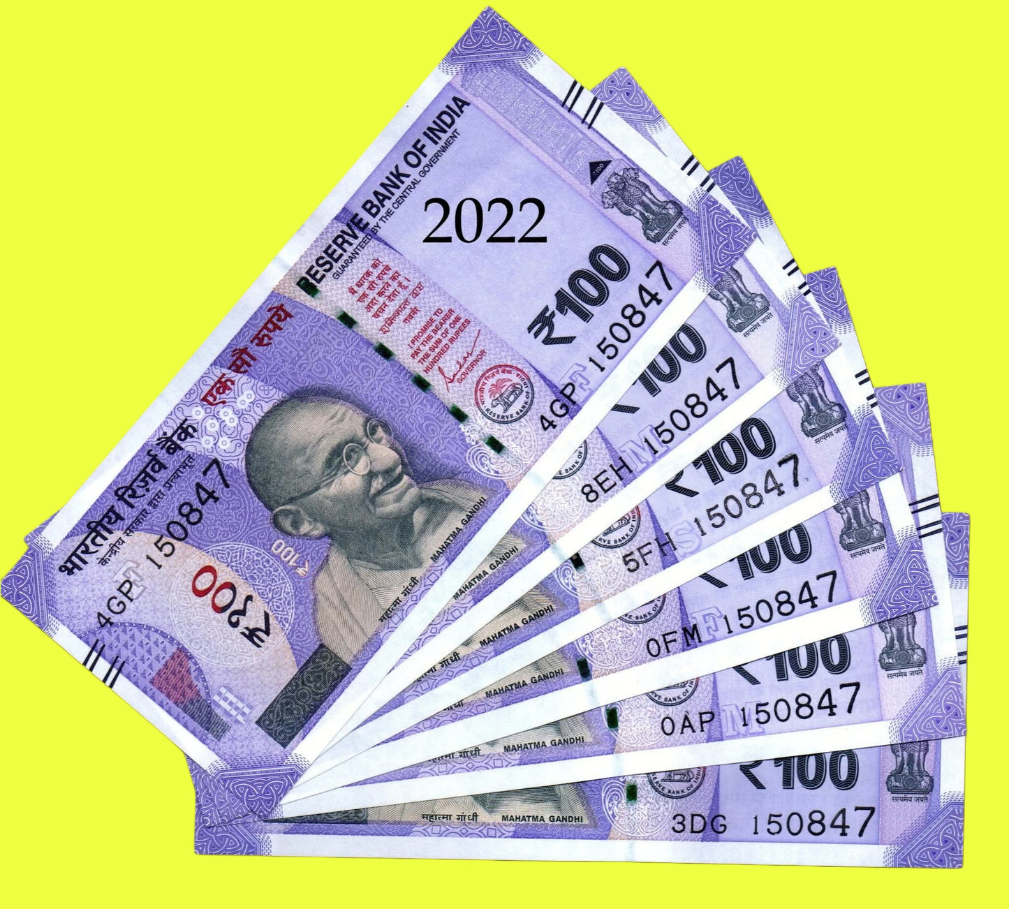 ₹100 Fancy Note – 150847 | Independence Day 15.08.1947 Birthday Number | UNC - Collection Bazzar