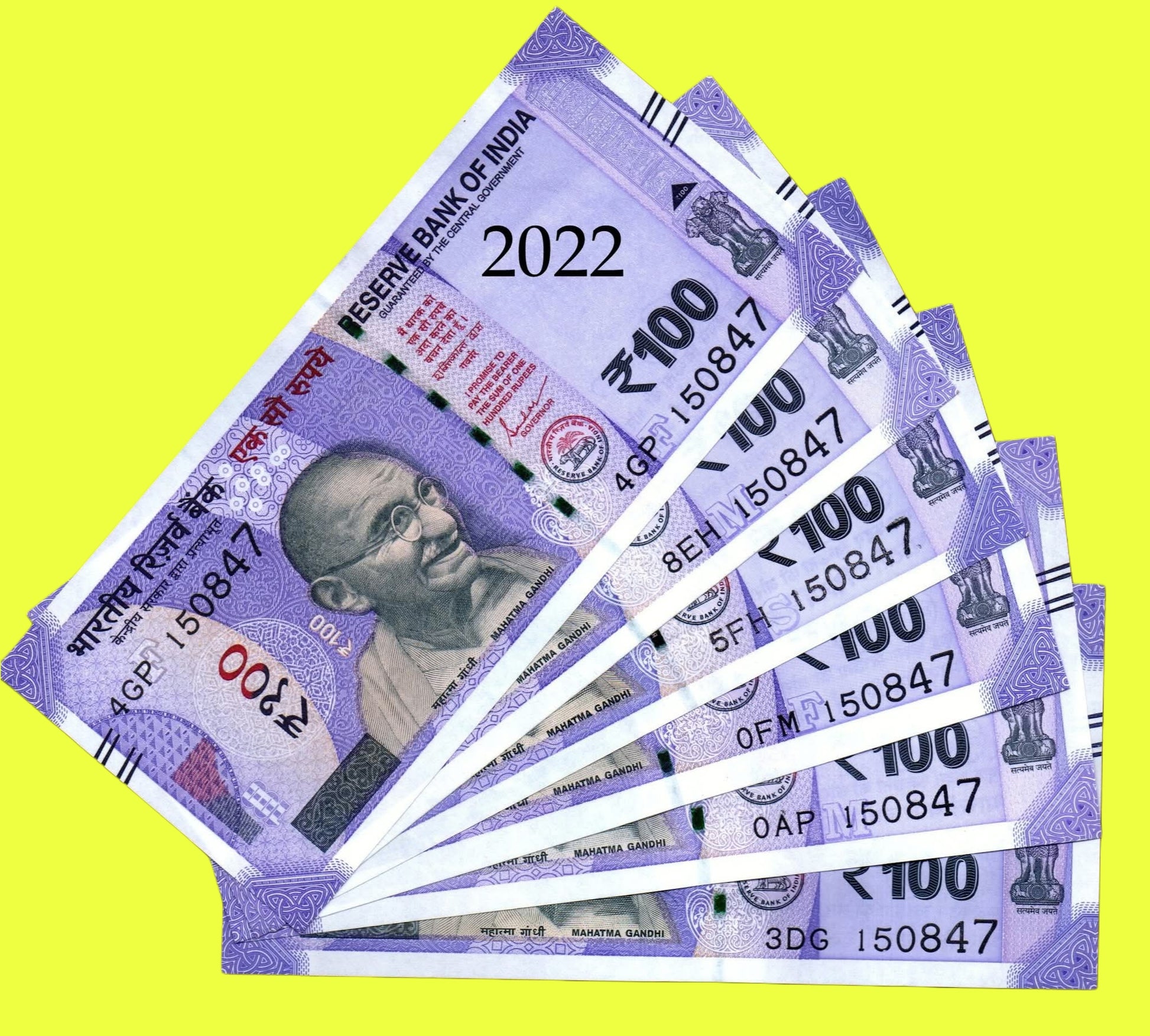 ₹100 Fancy Note – 150847 | Independence Day 15.08.1947 Birthday Number | UNC - Collection Bazzar