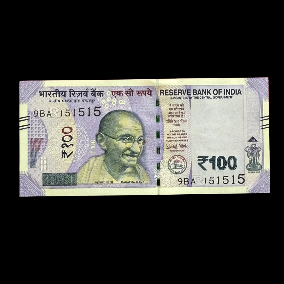 Rs 100 Note 151515 Tripling Number Fancy Rare Collectible - Collection Bazzar
