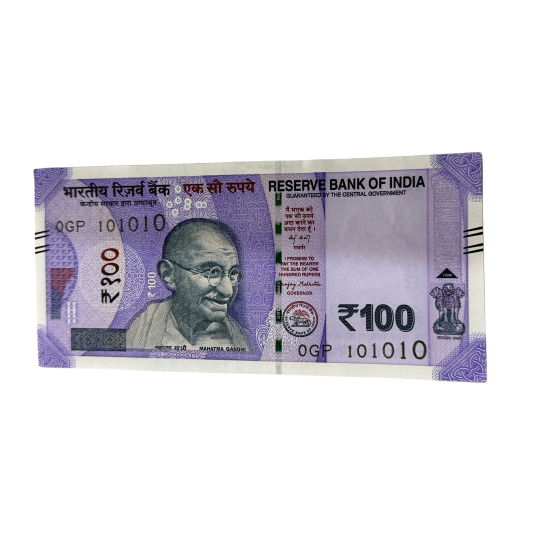 Rs 100 Fancy Birthday 10 oct 2010  Serial Note | 101010 | Rare Collectible Currency - Collection Bazzar