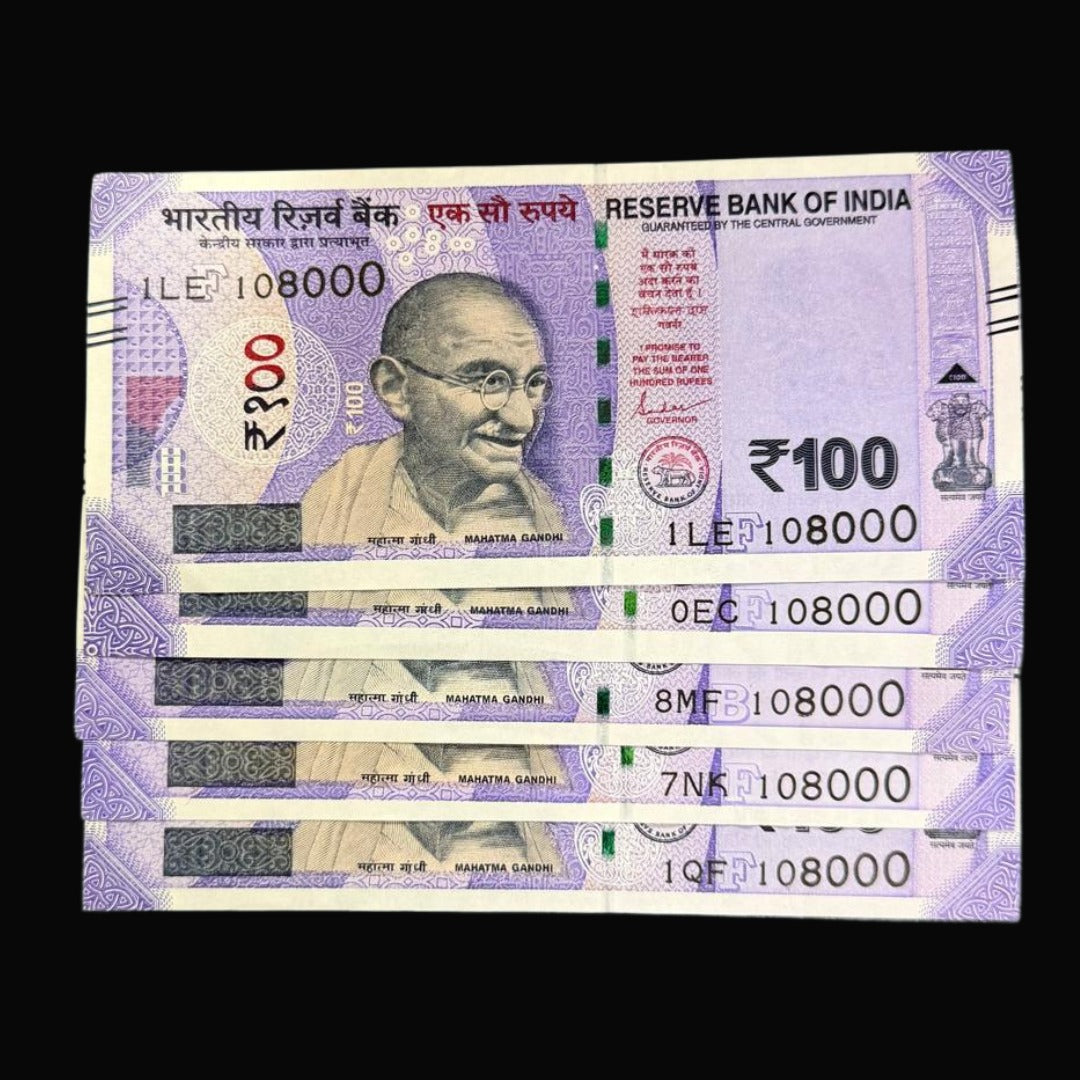 Rs 100 Note Mala jap 108000 Rare Each Note Price - Collection Bazzar