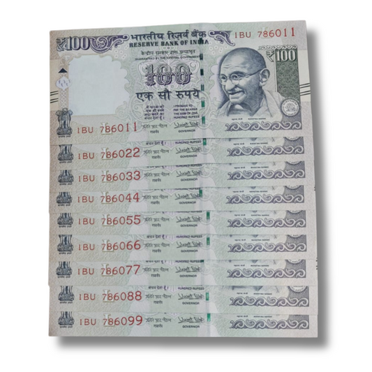 Rs. 100 Note Super Fancy Old Issue 786011-786099 Starting 786 holy number Bismillah - Collection Bazzar
