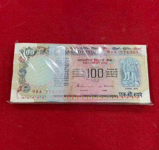 Rs 100 Note Old Issue Packet 974301 Pink Beauty | s vankitraman governor | Vintage Collectible - Collection Bazzar