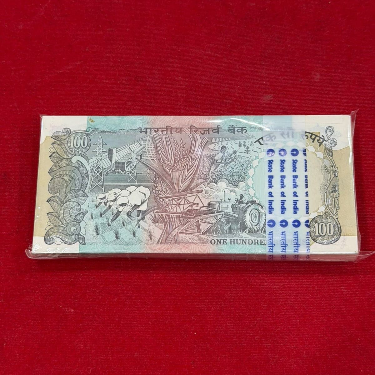 Rs 100 Note Old Packet Serial 965701 Pink Beauty Signed by C Rangrajan Rare Collectible Item - Collection Bazzar