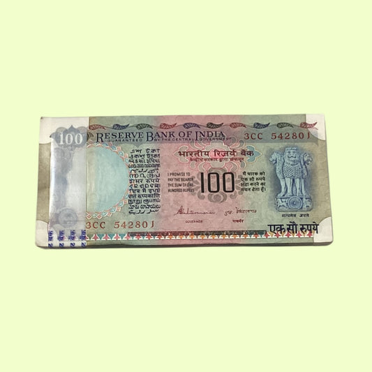 Rs Old 100 Indian Currency Note Packet  RBI Vintage Collectible Banknote pink beauty s vankitraman governor  542201 - Collection Bazzar
