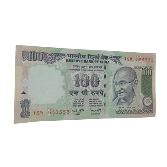 Rs 100 Note Serial 555555 Exteremly rare | Y V Reddy Rare Collectible Items - Collection Bazzar
