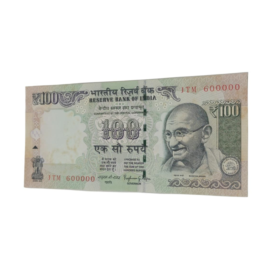 Rs 100 Note Serial 600000 Extreme rare | Raghu Ram Rajan - Collection Bazzar