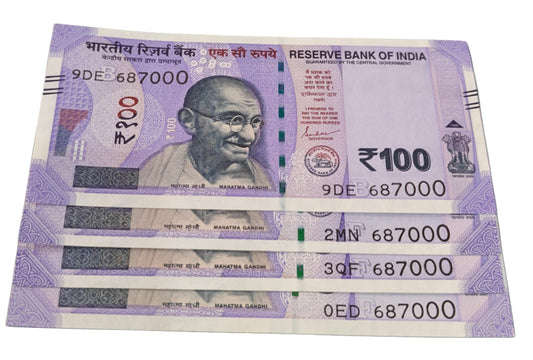 Rs 100 Note India 687000 786000 type each note price - Collection Bazzar