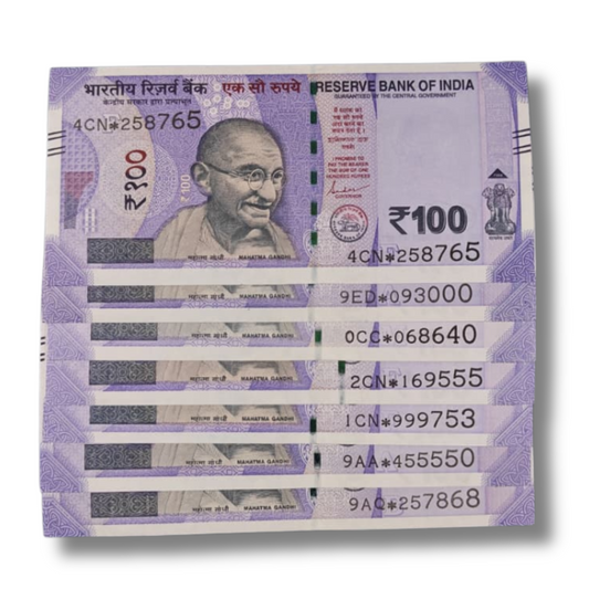 Rs 100 Note Star 7 Different Prefix | 4CN 9ED 0CC 2CN 9AA 9AC | Rare Collection - Collection Bazzar