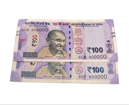 Rs 100 Note super fancy Lakhan number 500000 600000 - Collection Bazzar
