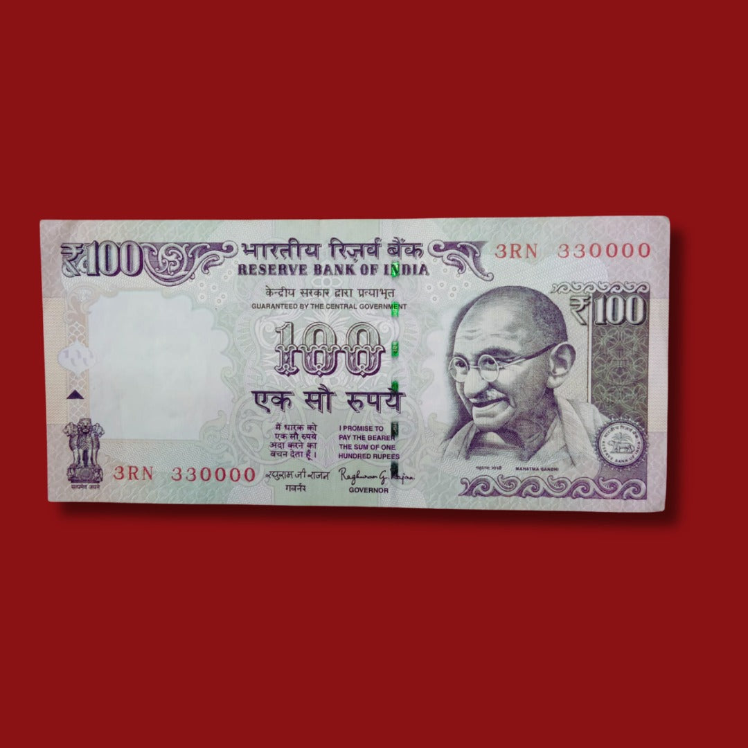 Rs 100 Old 330000 Hard To Find  Number Rare Collectible - Collection Bazzar