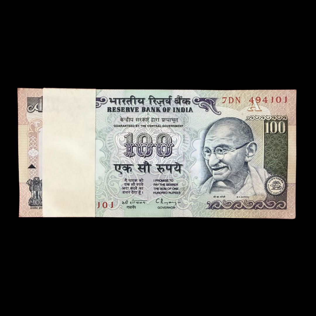 Rs 100 Old Serialed Packet Governor C Rangrajan Rare - Collection Bazzar