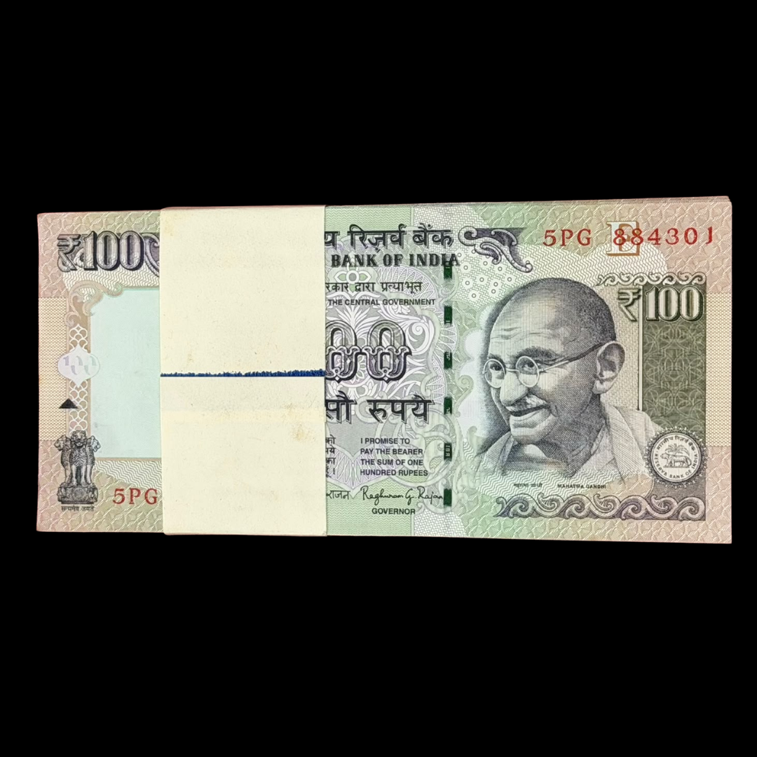 Rs 100 Old Serialed Packet Governor Raghuram Rajan Rare 444342 - Collection Bazzar