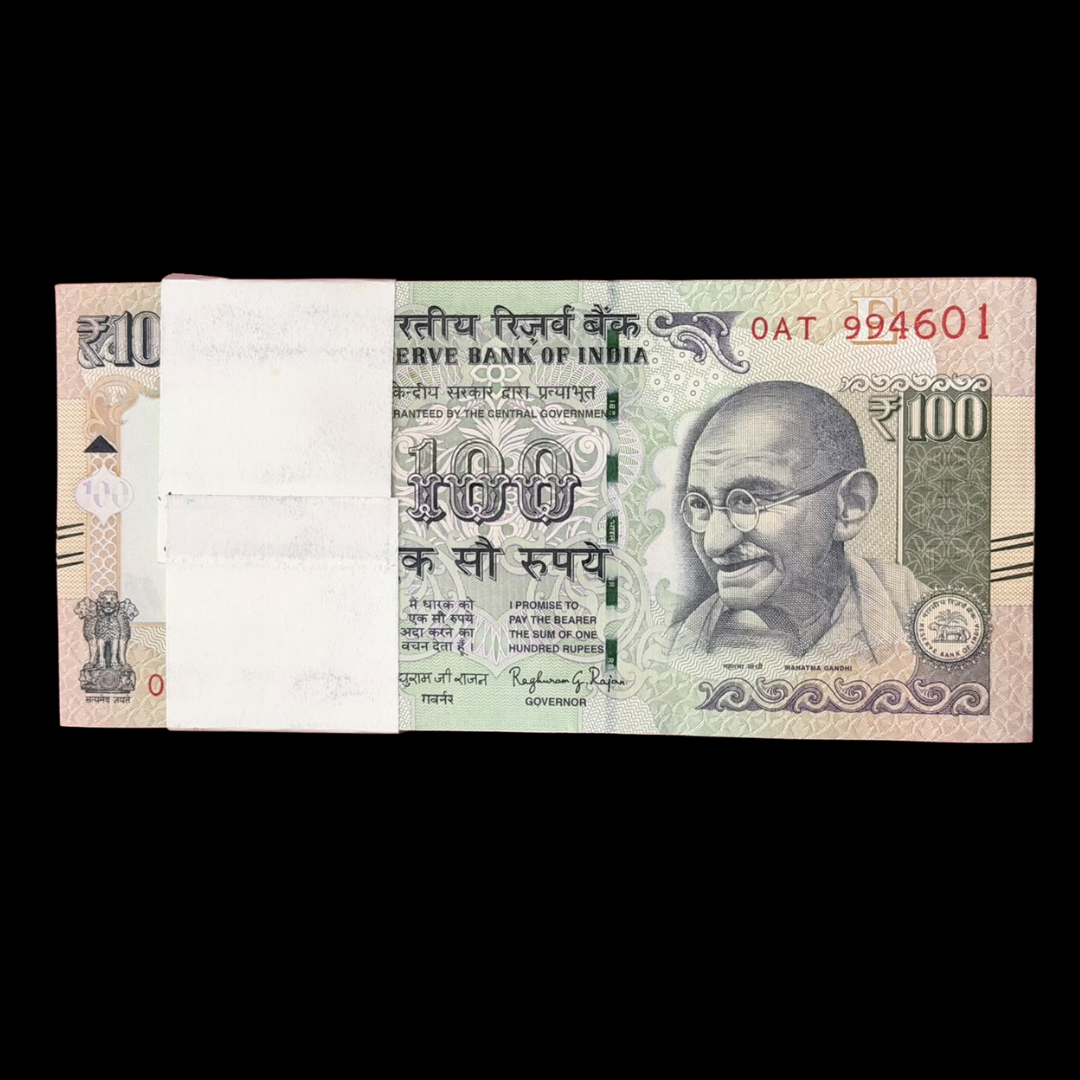 Rs 100 Old Serialed Packet Governor Raghuram Rajan Rare taliscop paten - Collection Bazzar