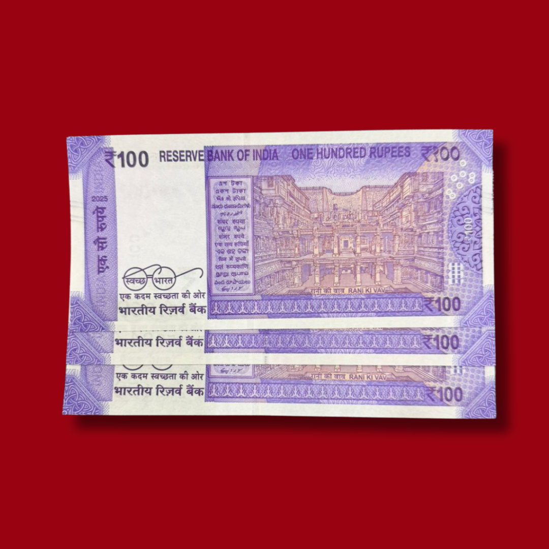 Rs 100 Patriotic Dates Note Set of 3 Extremely Rare - Collection Bazzar