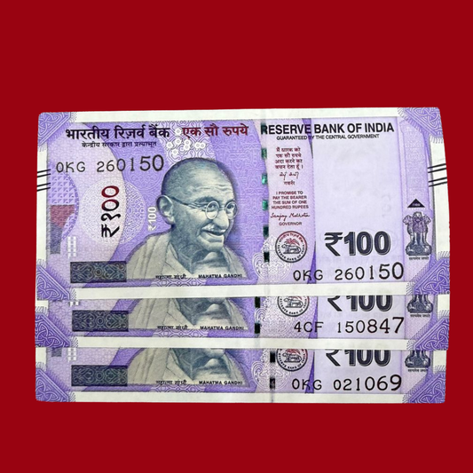 Rs 100 Patriotic Dates Note Set of 3 Extremely Rare - Collection Bazzar