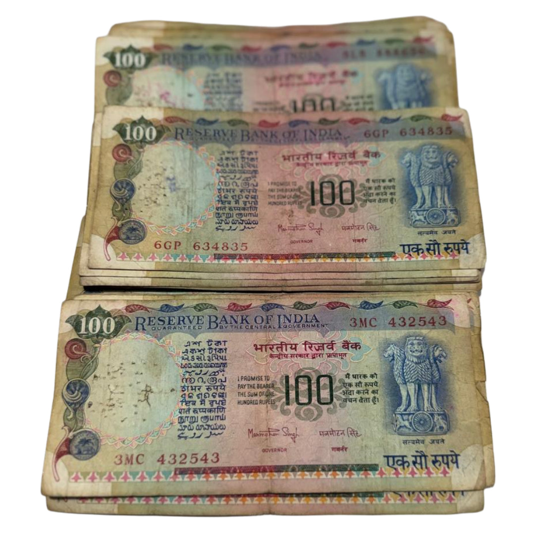 Rs 100 Pink Beauty Each Note ₹200 Governor Manmohan Singh Rare Collectible Item - Collection Bazzar