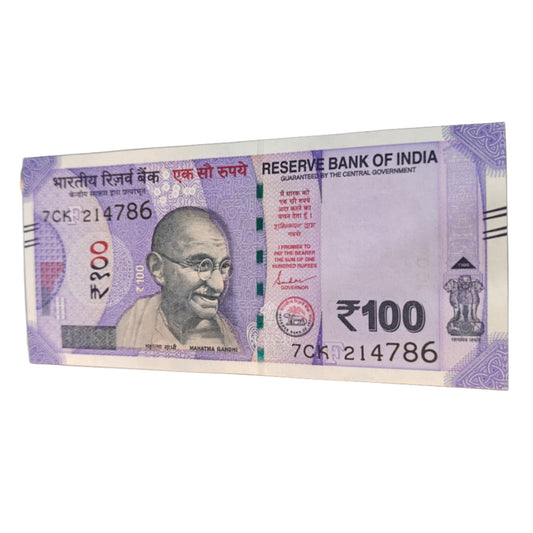 Rs 100 bank note lucky number ram raheem number 214786  Each note price ₹500 - Collection Bazzar